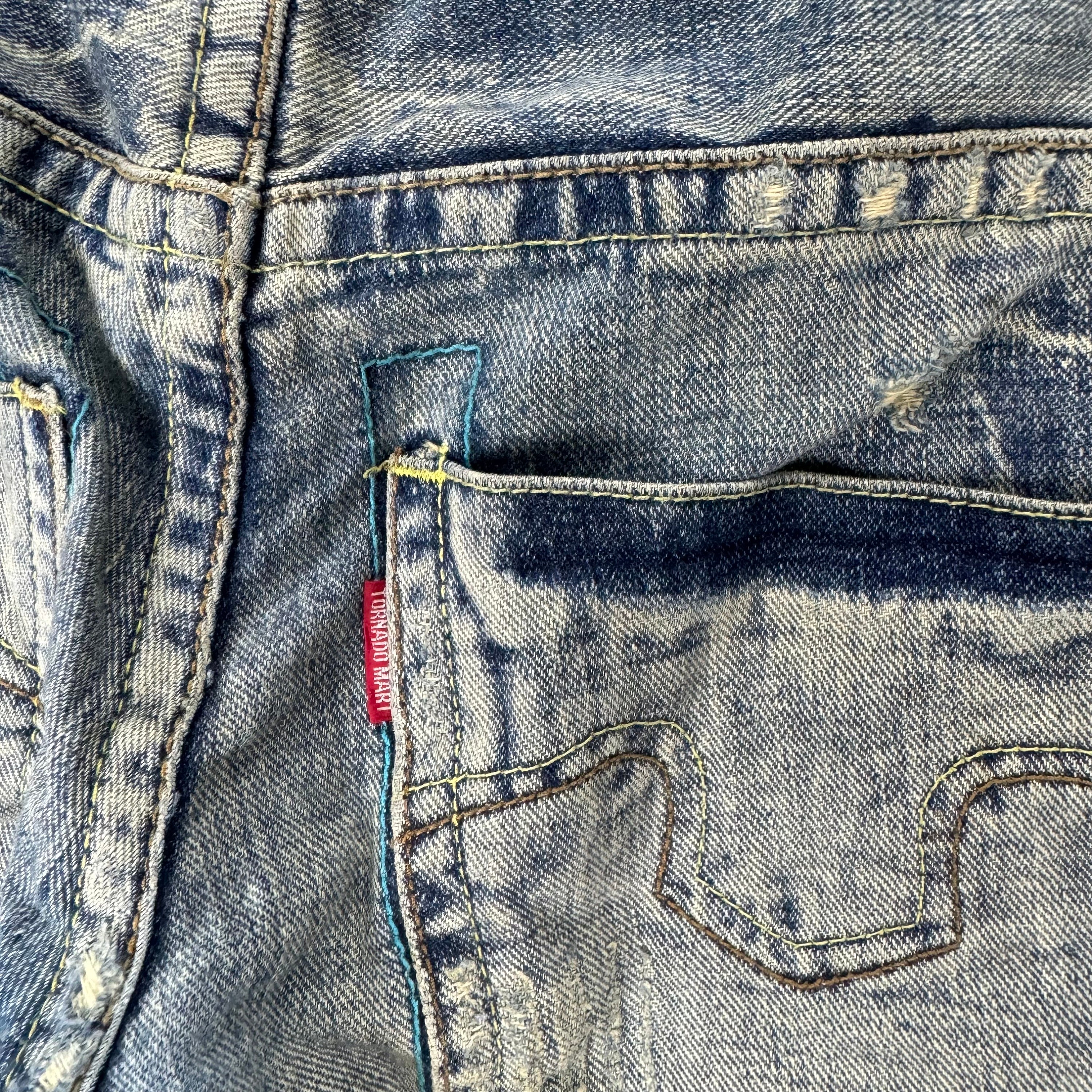 Tornado Mart Japan Distressed Japan Style Jeans Denim Blue