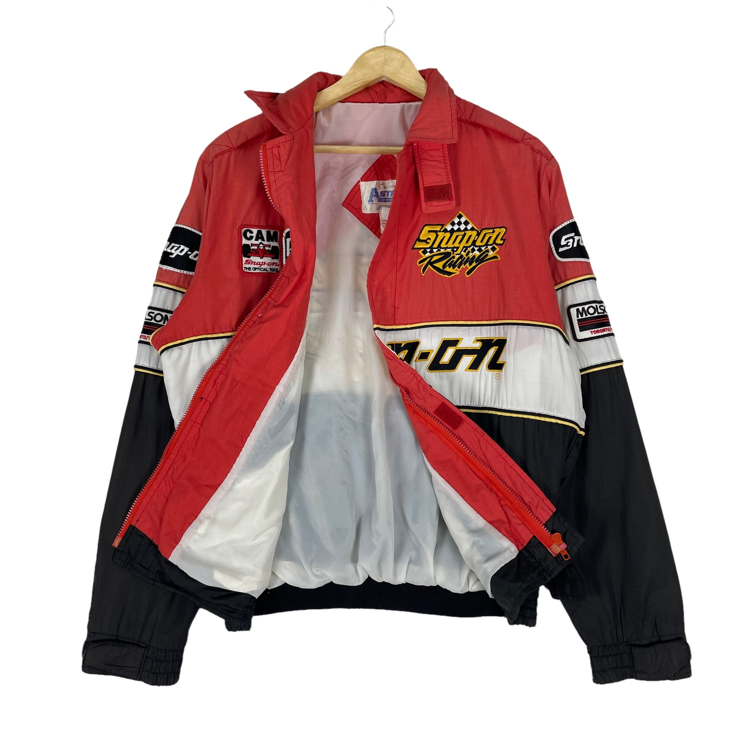 Vintage 80s Snap on Racing Team Colour Block Motorsport