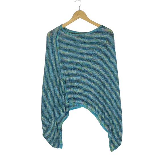 Missoni Italy Poncho Dress Striped Multicolour Jacket Size Medium