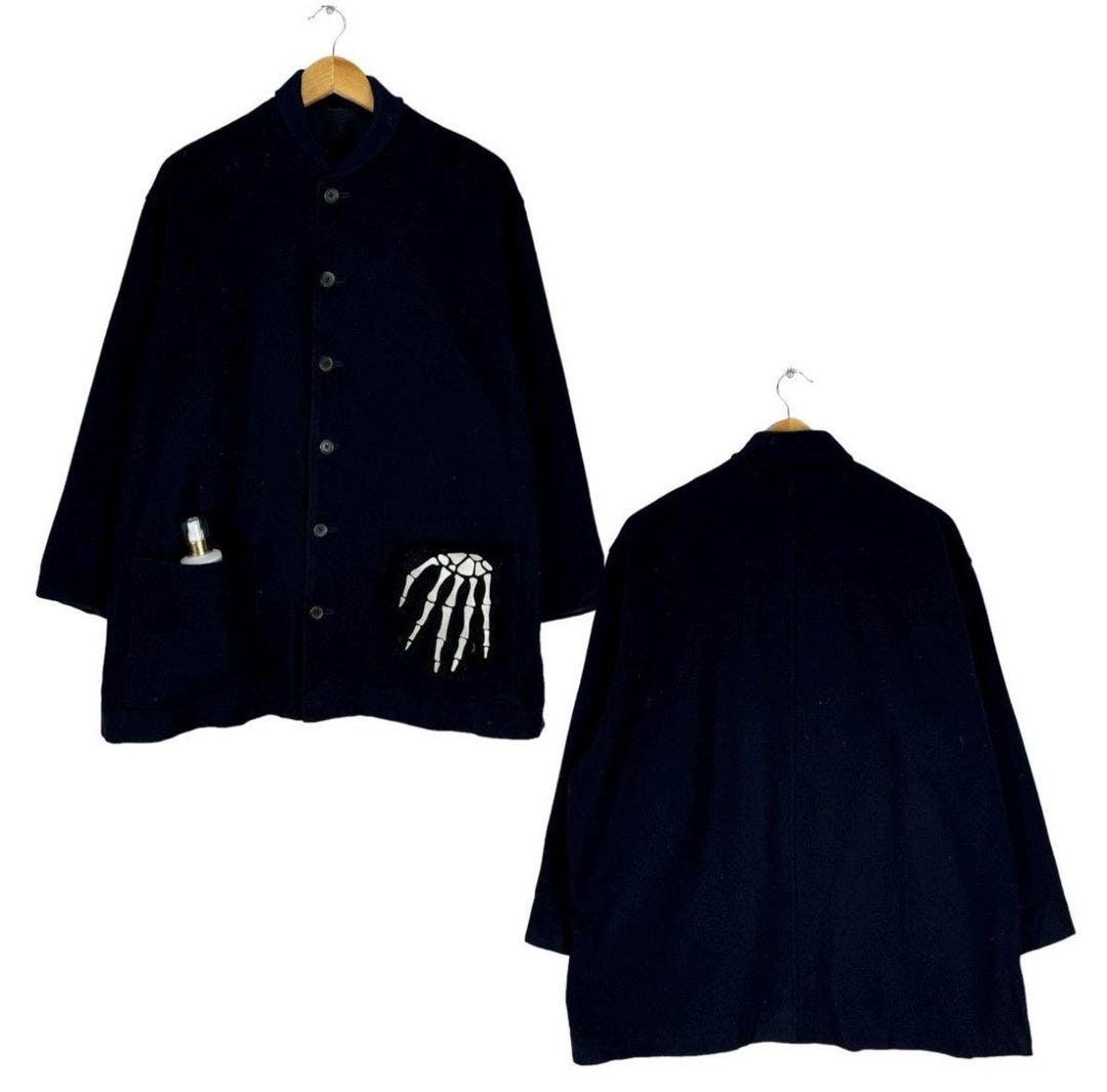 Vintage 90s Yohji Yamamoto Y's for Men Wool Button Jacket - Large