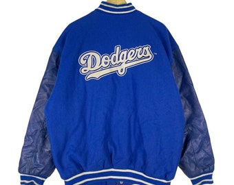 Vintage 90s LA Dodgers Jeff Hamilton JH Leather Varsity Vintage 90s LA Dodgers Jeff Hamilton JH Leather Varsity