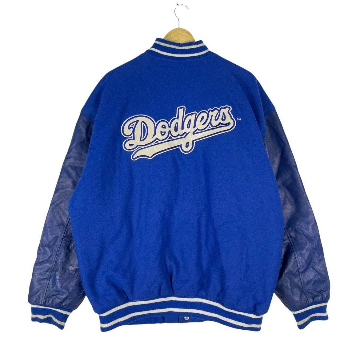 Vintage s LA Dodgers Jeff Hamilton JH Leather Varsity Jacket   Etsy