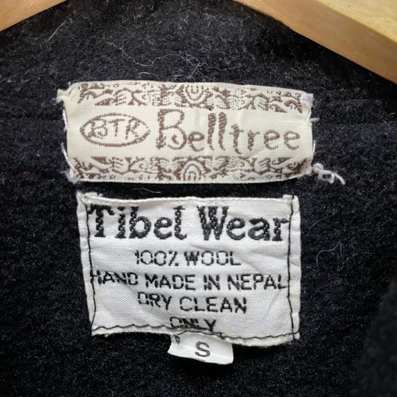 TRIBEL WEAR Striped Wool Hoodie Zipper 