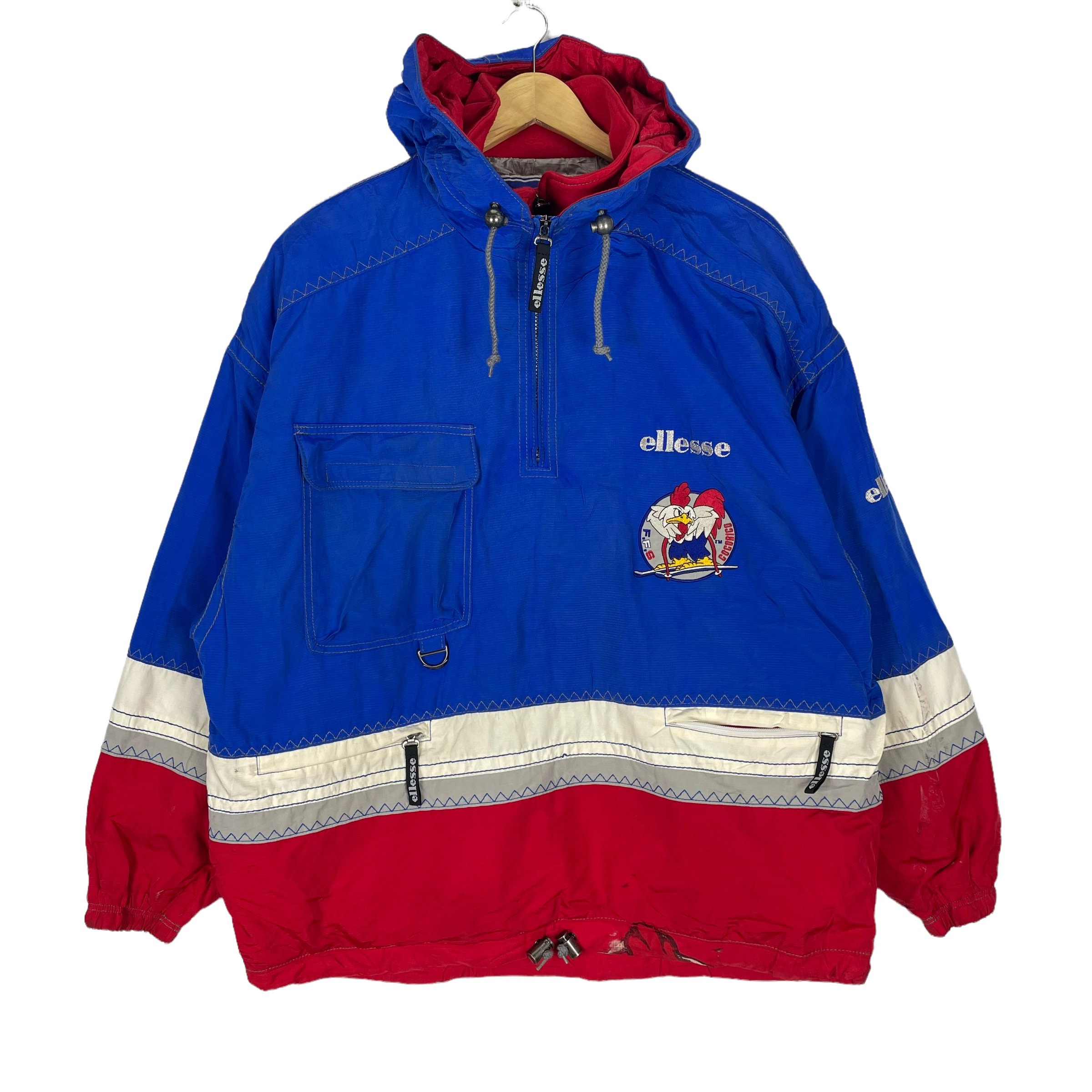 Vintage 90s Ellesse Goldwin Ski Wear Racing Jacket Hoodie Vintage 90s Ellesse Goldwin Ski Wear Racing Jacket Hoodie