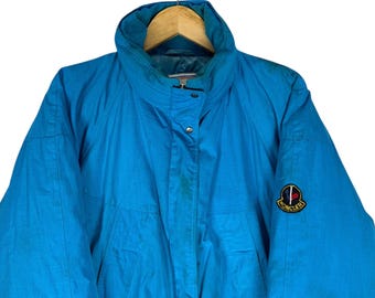 スキー OLD MONCLER asics 80s ARCHIVE SKI JACKET Vintage Moncler X Asics Ski Puffer Jacket | Blue 80s 90s Bomber