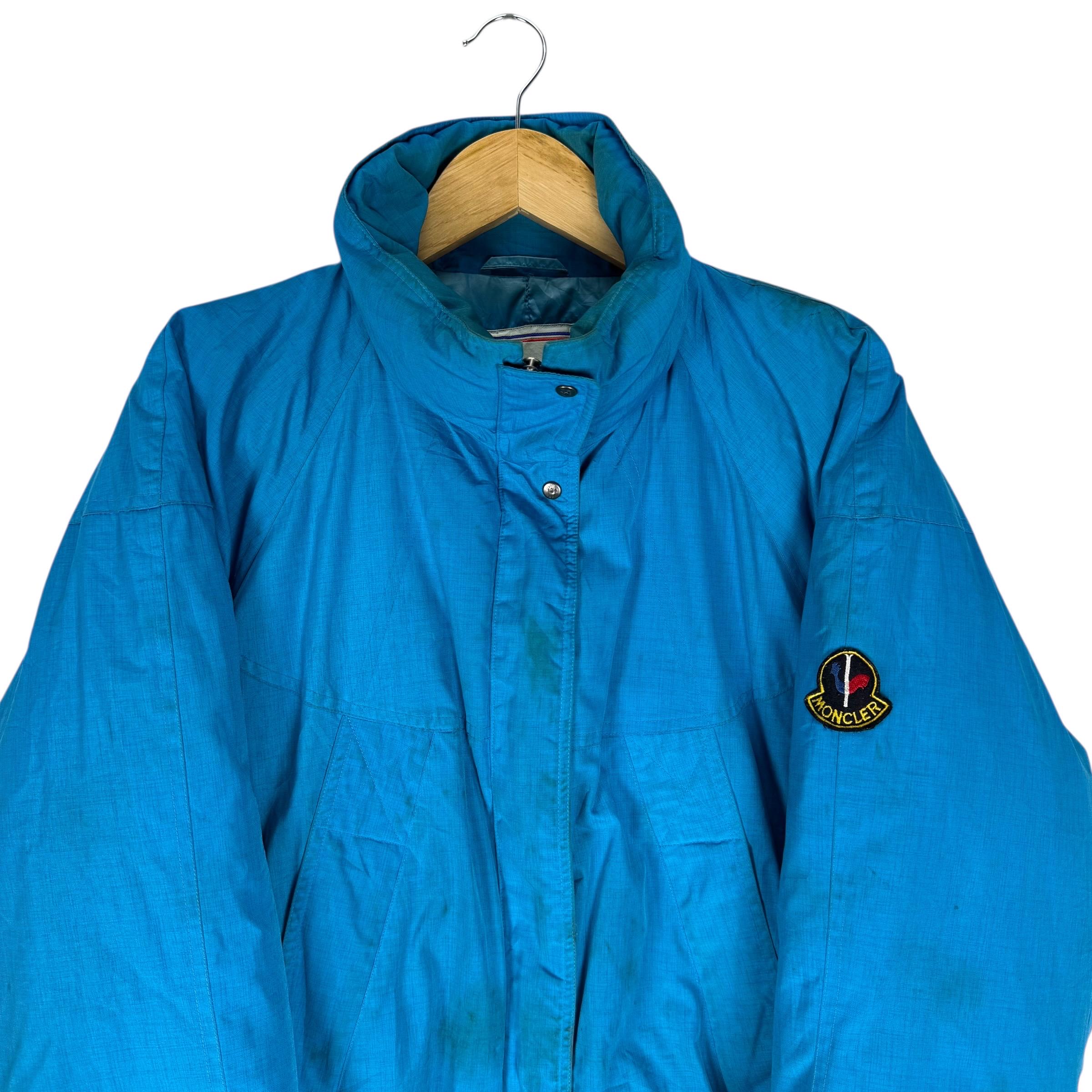 Vintage Moncler X Asics Ski Puffer Jacket | Blue 80s 90s Bomber