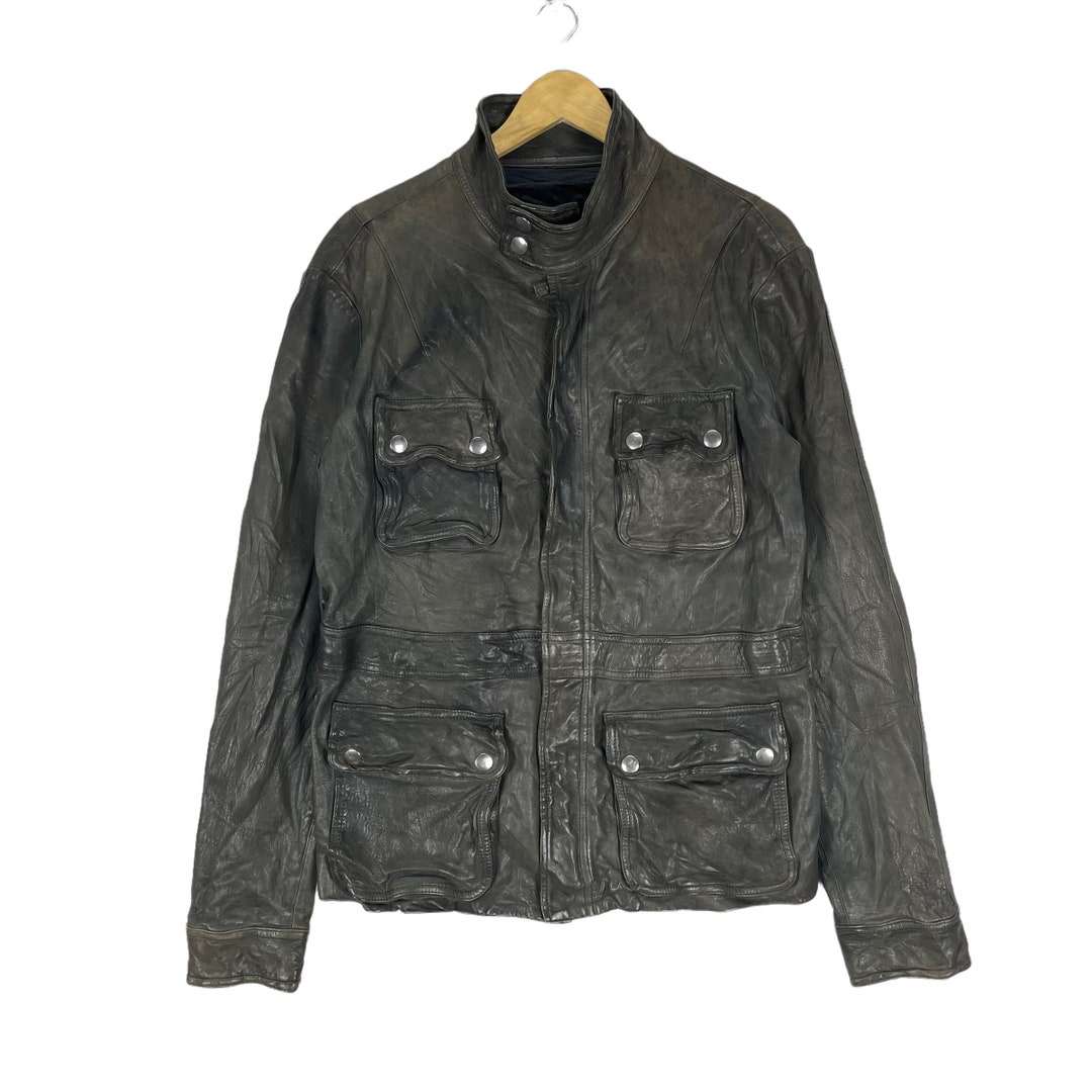 Armani lambskin store leather jacket