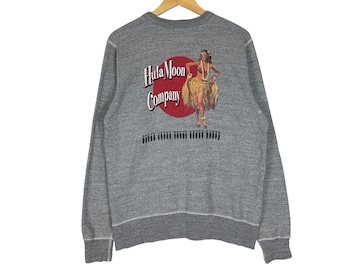 Buzz Rickson's US Army Air Forces Hula Moon Crewneck Sweatshirt L