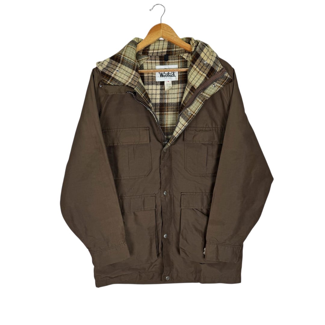 Vintage 70s Woolrich Hoodie Brown Mountain Parka - Size L - Etsy