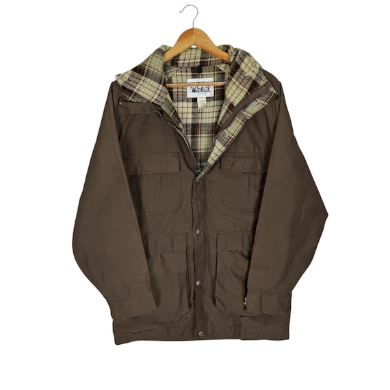 Vintage 70s Woolrich Hoodie Brown Mountain Parka - Size L - Etsy