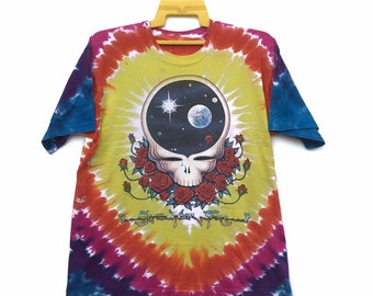 Vintage 90s Grateful Dead Tshirt 1992 Space Your Face Rock Band Music Tye Dye Tee