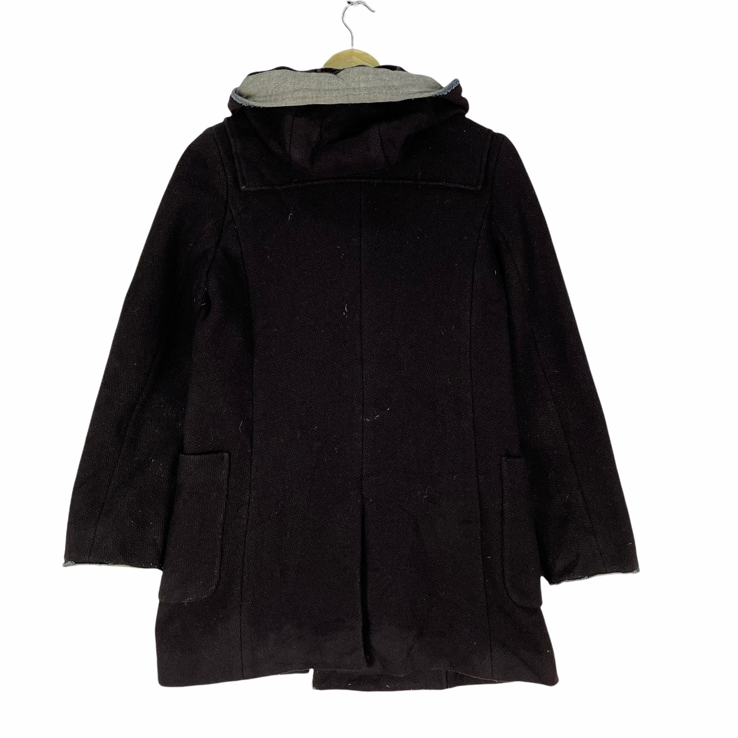 Sunao Kuwahara Issey Miyake Duffle Wool Coat Ciemnobrązowy