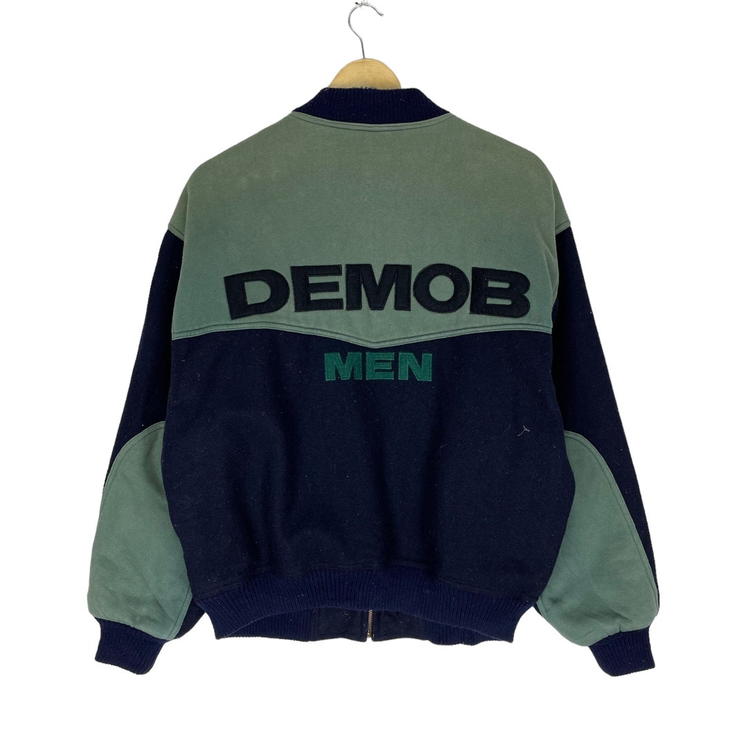 Vintage 80s DEMOB Men Wool Varsity Light Jacket Town Country Size Large ...