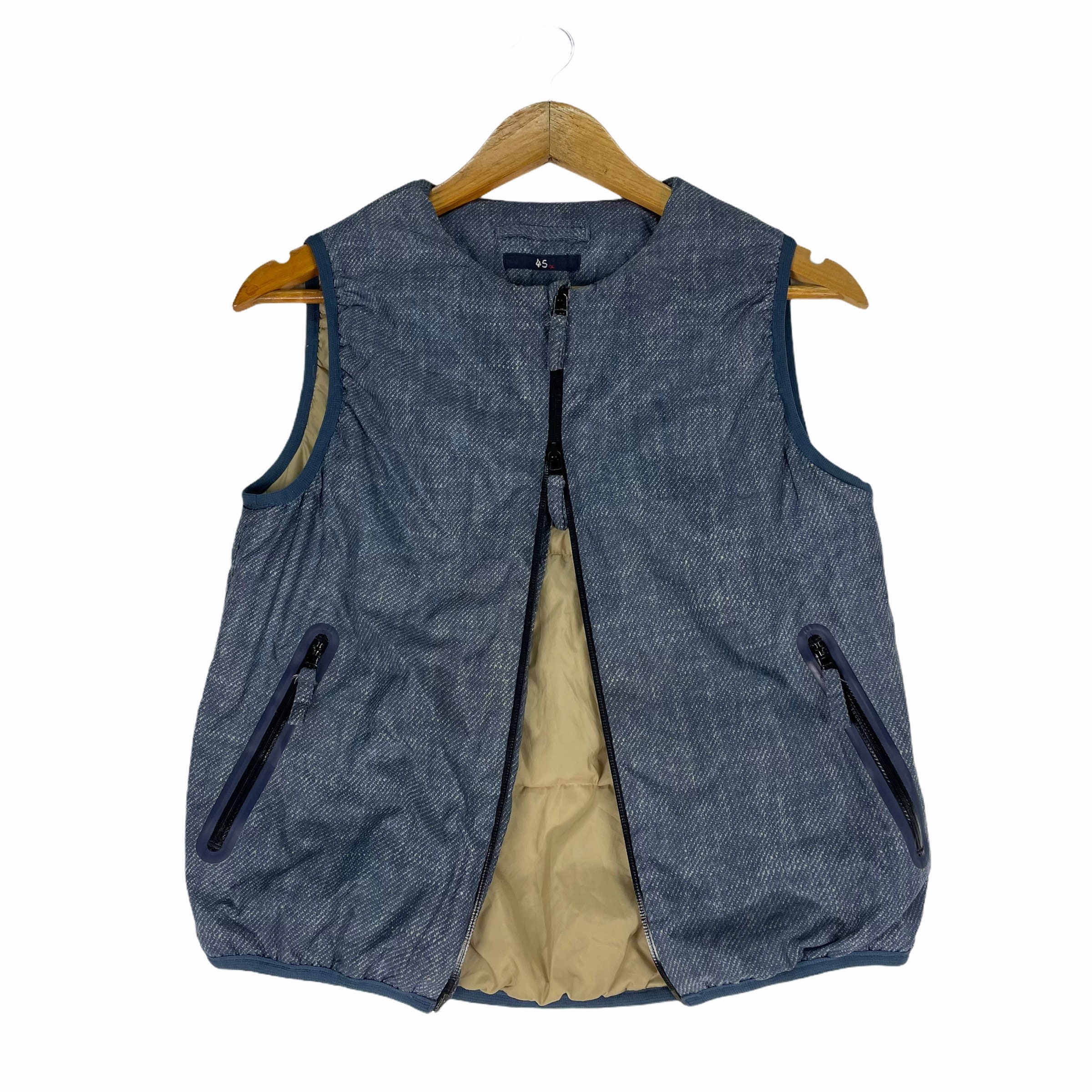 45 RPM Sleeveless Puffer Zip Jacket 