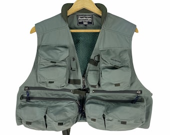Vintage 90s Vests Fishing Style Fashion 