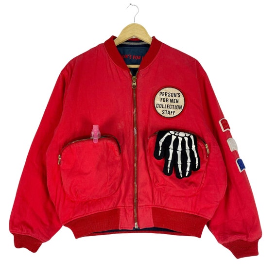 Vintage 90s Persons Reversible Kangaroo Pocket Bomber Zipper