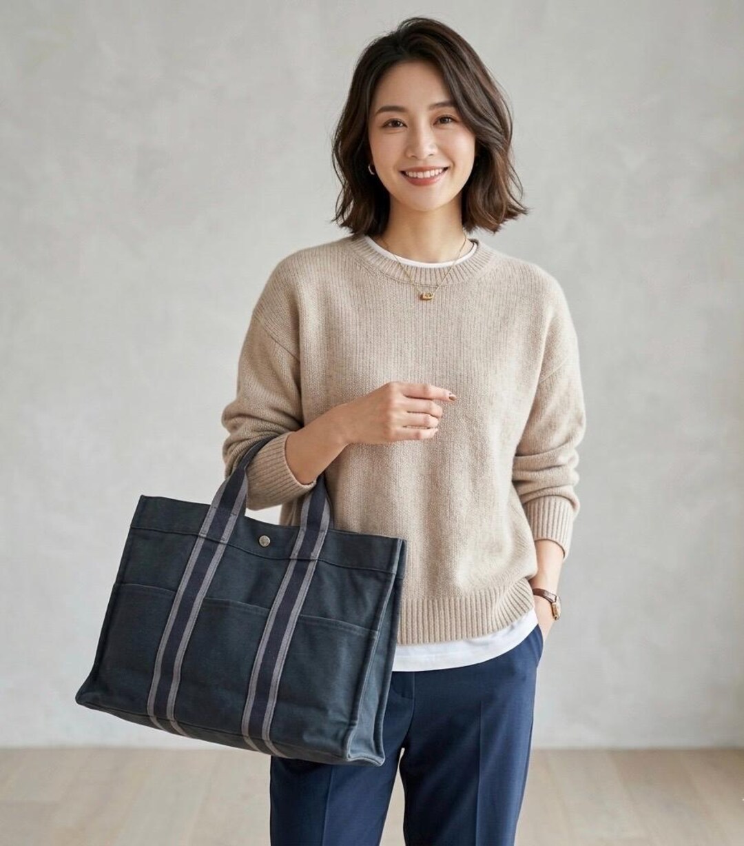 バッグ HERMES Canvas Tote \