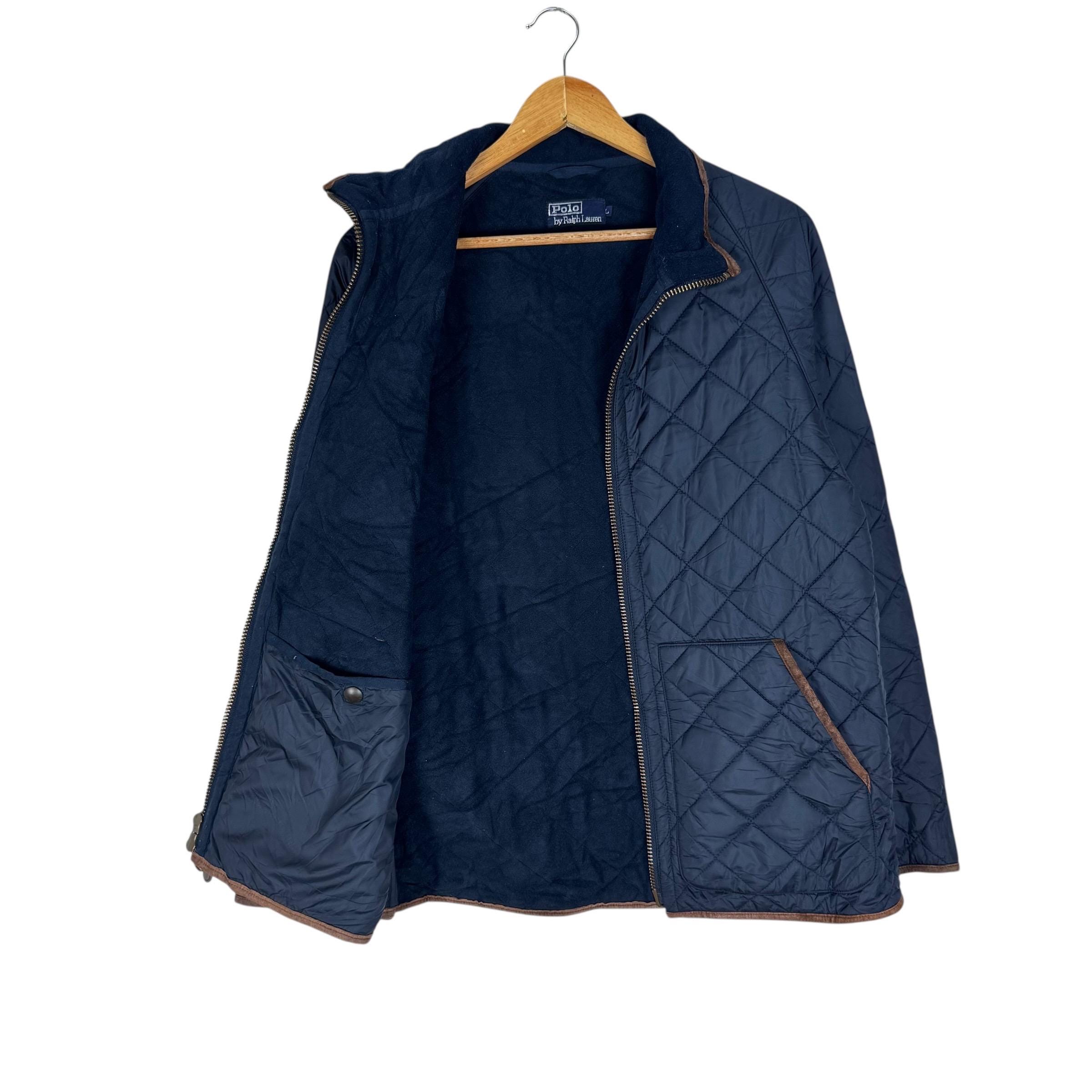 Vintage 90s Polo Ralph Lauren Quilted Down Jacket - Indigo Blue