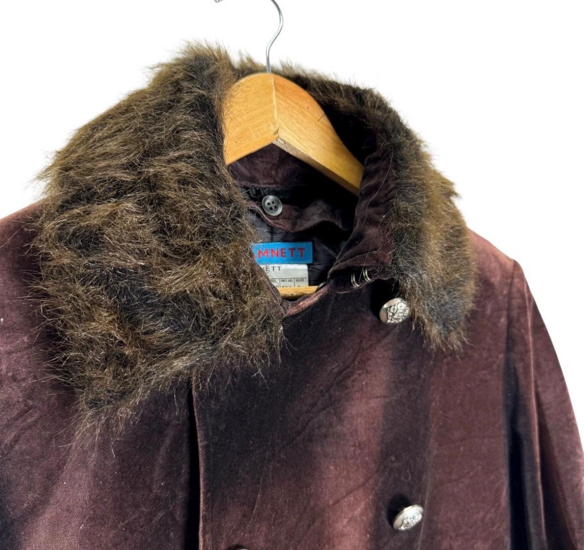 Vintage 90s Katharine Hamnett London Fur Collar Bleach Style Women