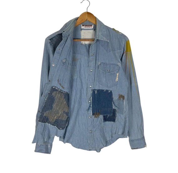 Vintage 90s McGregor Patchwork Flannel Western Sh… - image 7