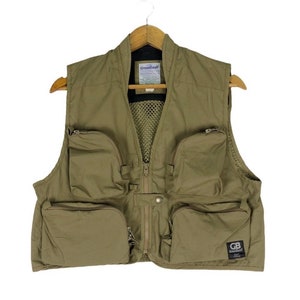 Rare DAIWA Greatbaff Vest Mest Fly Fishing Gear Tactical Brown