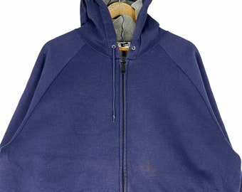 CARHARTT Hoodie Zip Sweatshirt Crewneck Navy Blue Size Xlarge