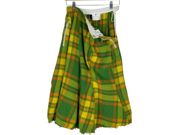 Comme des Garçons Plaid Wool Skirt – AD2000 Archive Deconstructed Tartan (Size M)