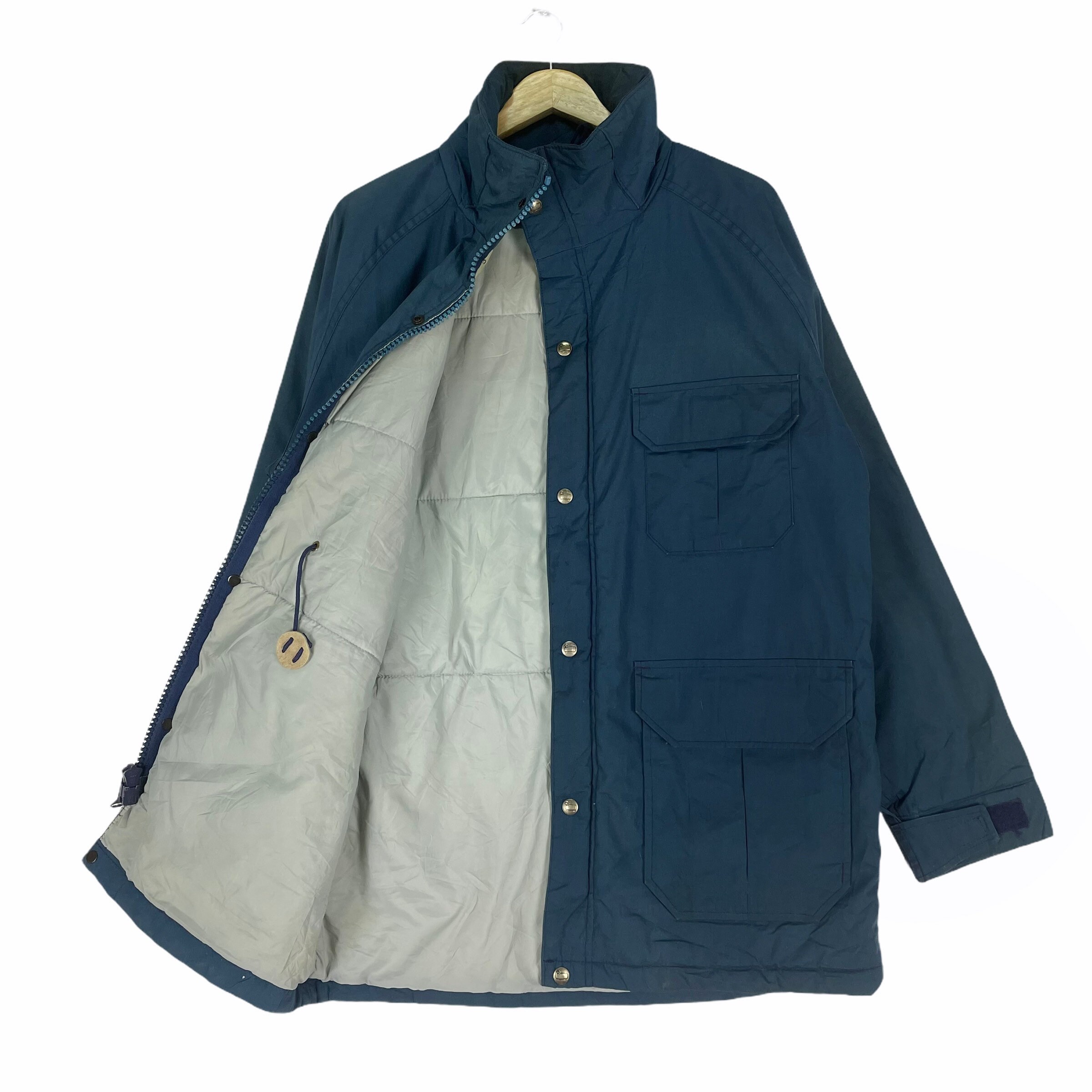 Vintage 90s WOOLRICH Mountain Parka: Navy Blue Light Jacket Vintage 90s WOOLRICH Mountain Parka: Navy Blue Light Jacket