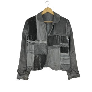 Comme des Garçons Tricot Patchwork Jas Dames Japanse Modeontwerper CDG Trui Maat Medium