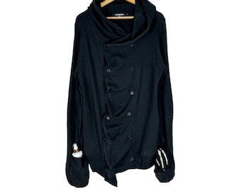 GOMME Homme Yohji Yamamoto Asymmetric Hoodie Japanese Fashion Designer Size Medium