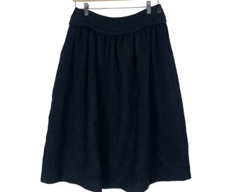 Yohji Yamamoto Mini Skirt Wool Zip Women Japan Fashion Designer Y’S BlackColour Waist 32