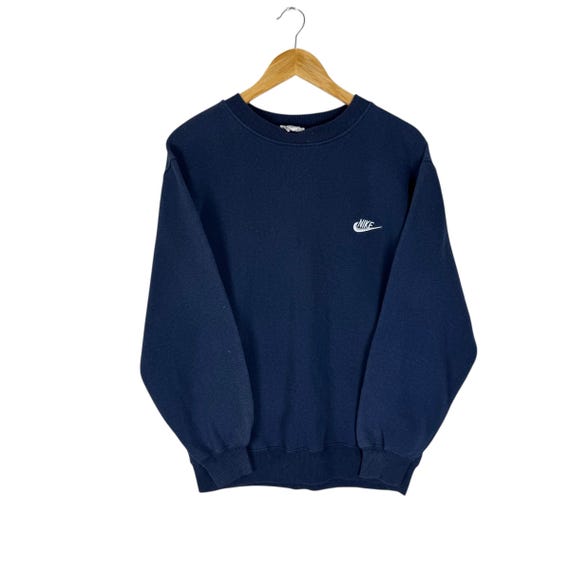 Vintage 90s Nike Small Logo Sweatshirt Navy / Blue (size M) Free