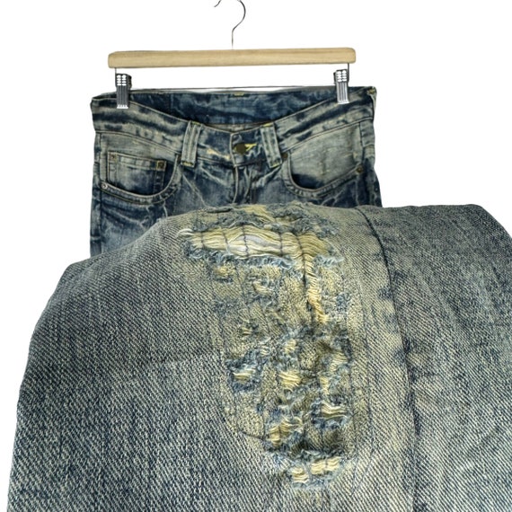 Tornado Mart Japan Distressed Japan Style Jeans Denim Blue Tornado Mart Japan Distressed Japan Style Jeans Denim Blue