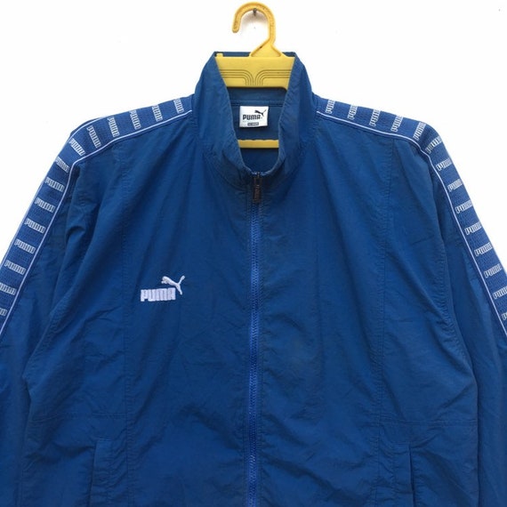Vintage 90s PUMA Zipper Jacket Windbreaker Side T… - image 2