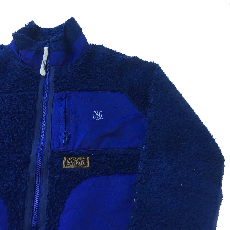 NEIGHBORHOOD Fleece Sweatshirt Urban Garment Technical Apparel Zip Pocket Mountain Sweater Size Small