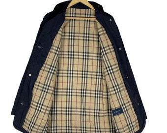 Vintage 90s Burberrys Quilted Jacket Nova Check England Size