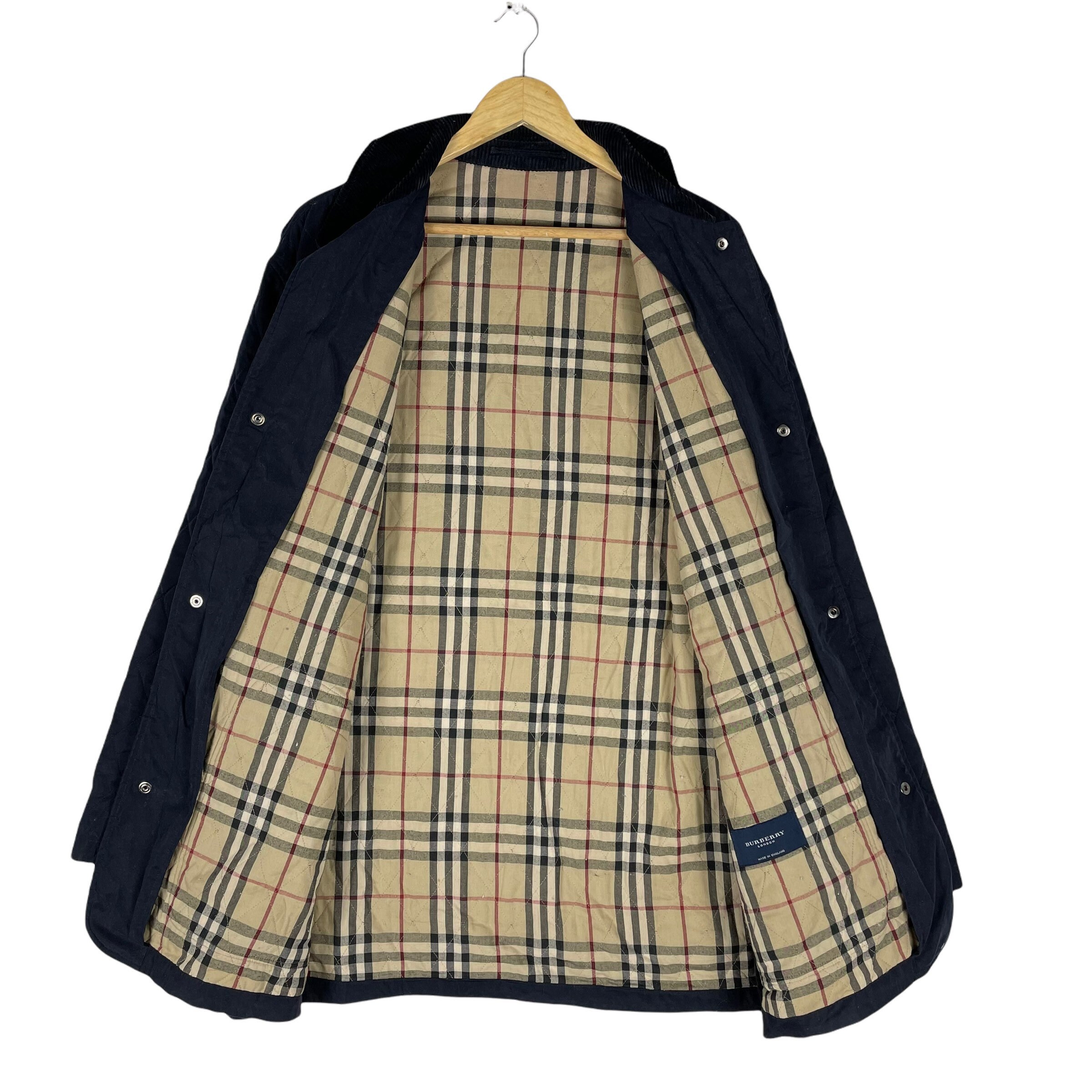 Vintage 90s Burberrys Quilted Jacket Nova Check England Size Vintage 90s Burberrys Quilted Jacket Nova Check England Size