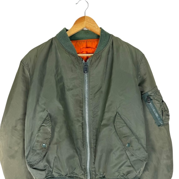 ALPHA INDUSTRIES Flight MA-1 Bomber Jacket Reversible Green Flyers