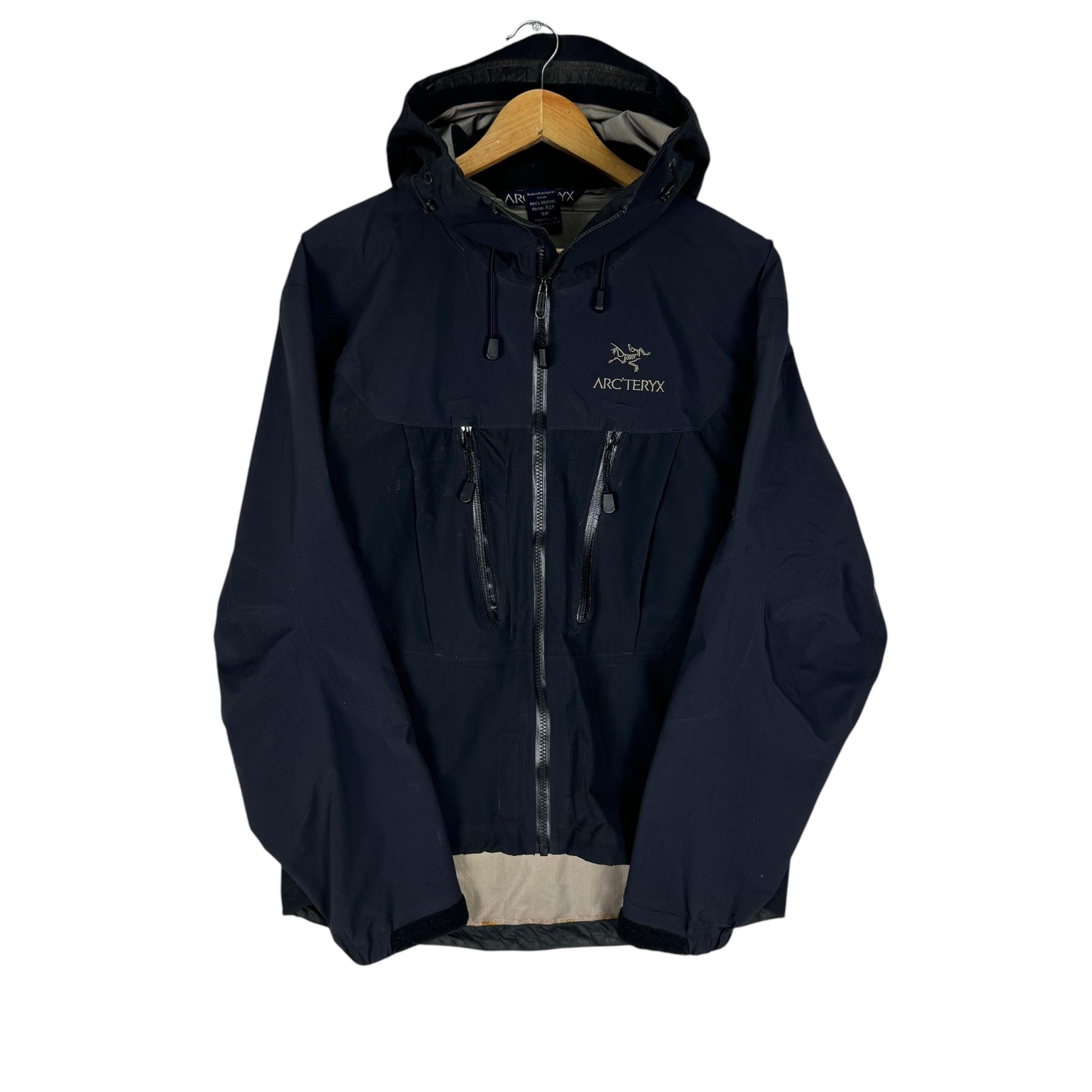 Arcteryx Goretex Hoodie Sidewinder Windbreaker Zipper Jacket Black