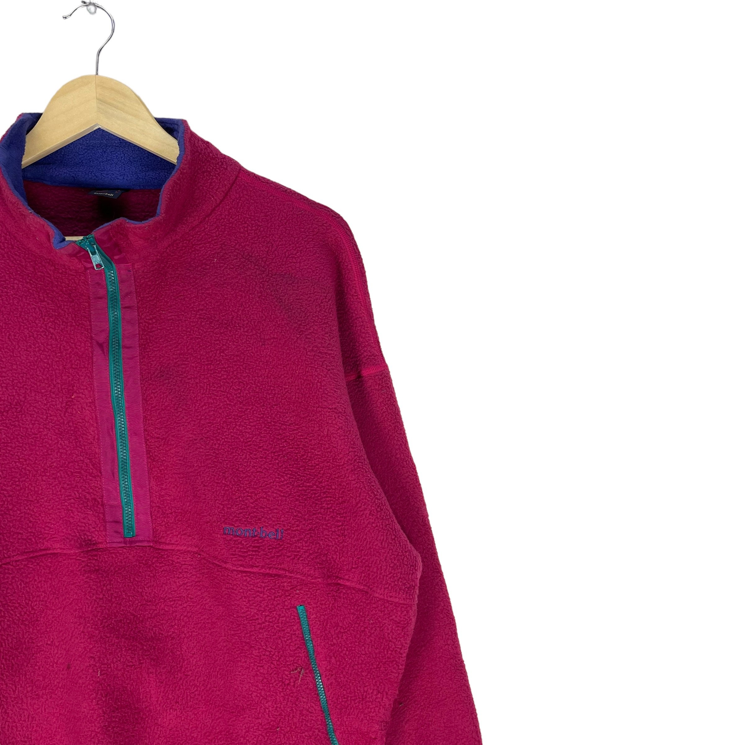 Vintage 90s Montbell Fleece Polartec Half Zip Sweatshirt