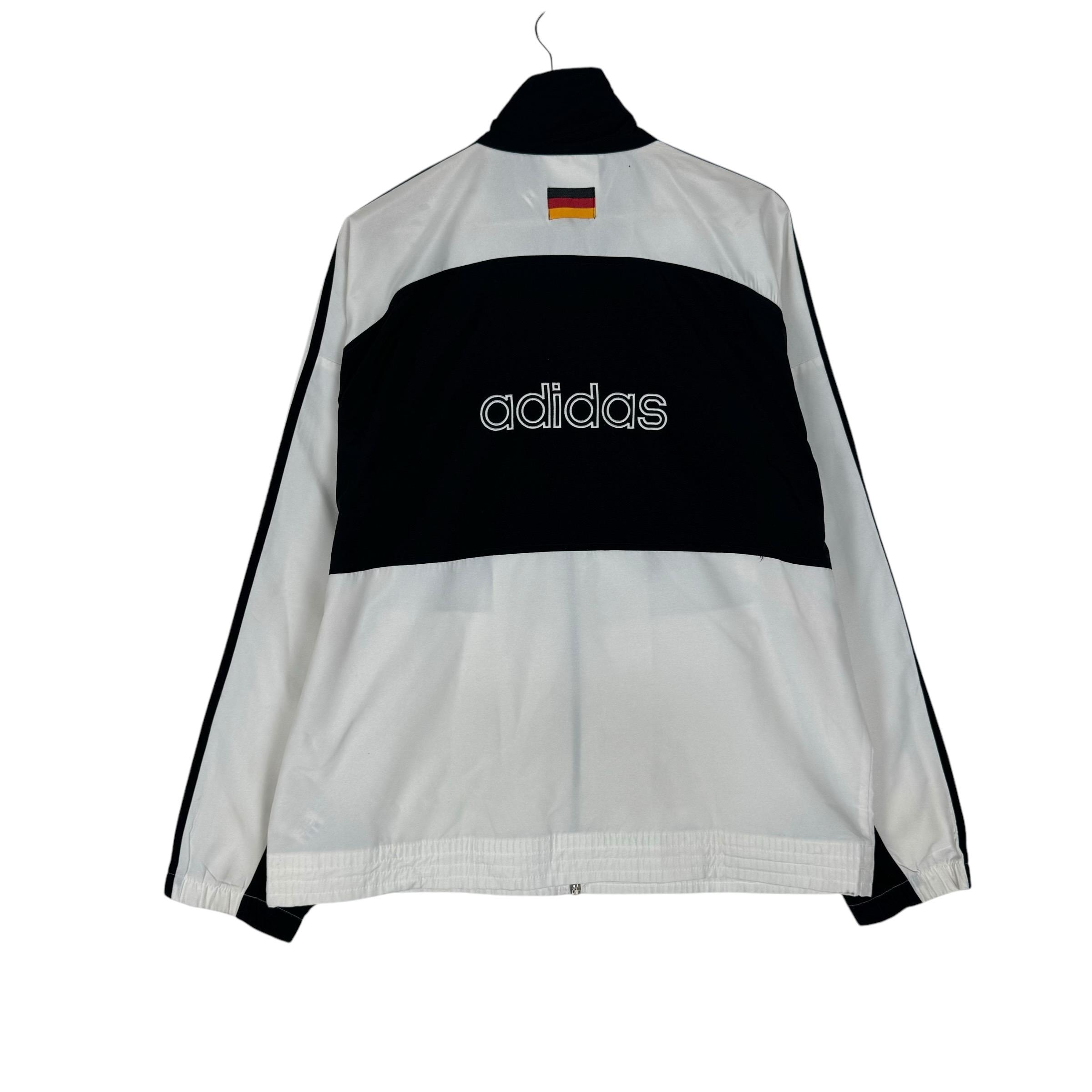 Vintage 90s Adidas Germany 1994-96 Track Jacket White Colour Size 