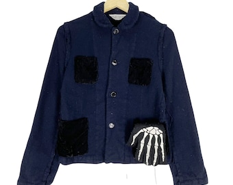 Chaqueta de lana Comme des Garçons: AW2002 Rei Kawakubo, talla pequeña