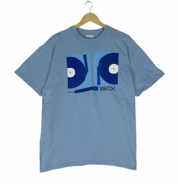 Vintage 90s BECK American Rock Band T-shirt - Blue Album Tee