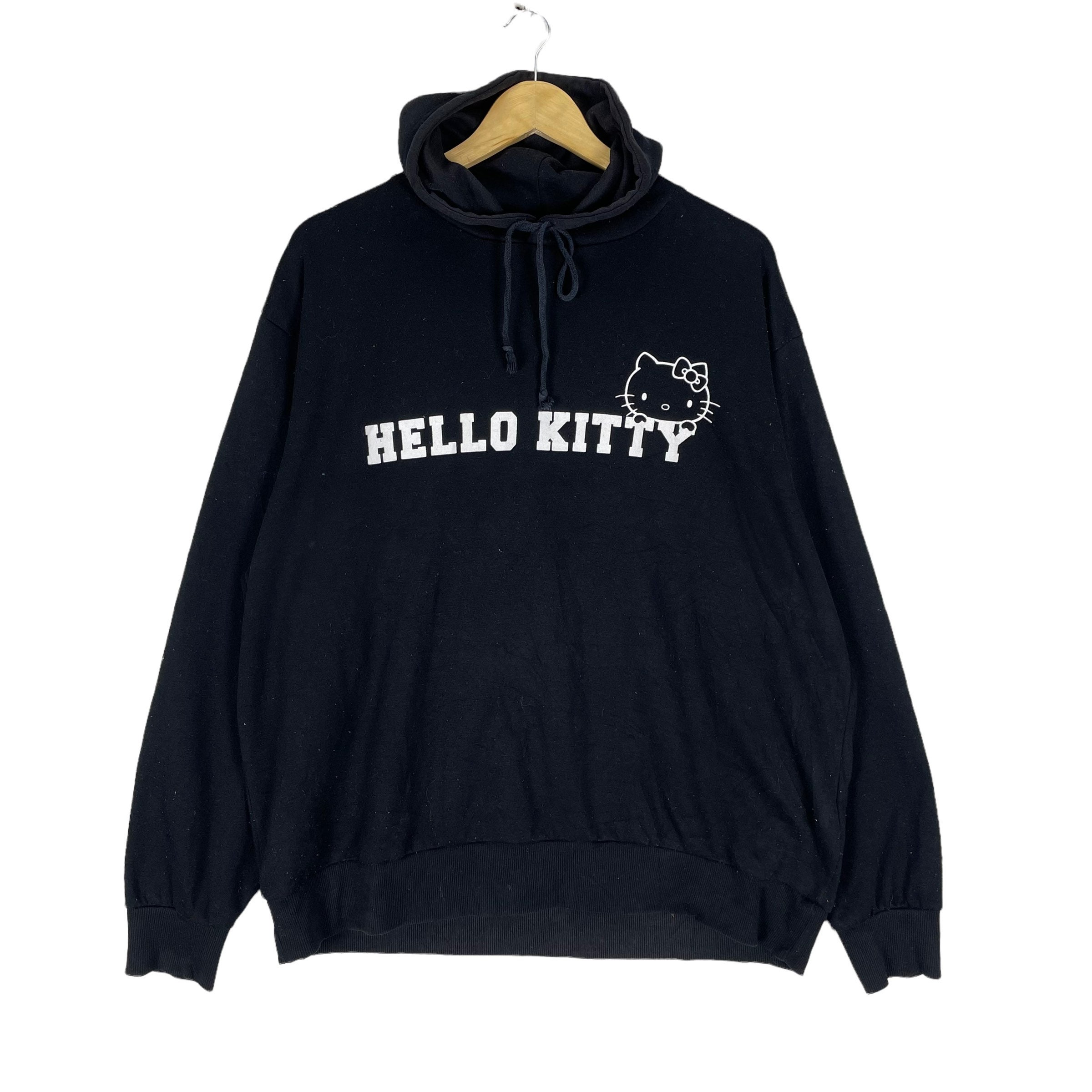 Hello Kitty Hoodie Sweatshirt Cartoons Network Jumper Black Colour Crewneck Size Medium Etsy Ireland