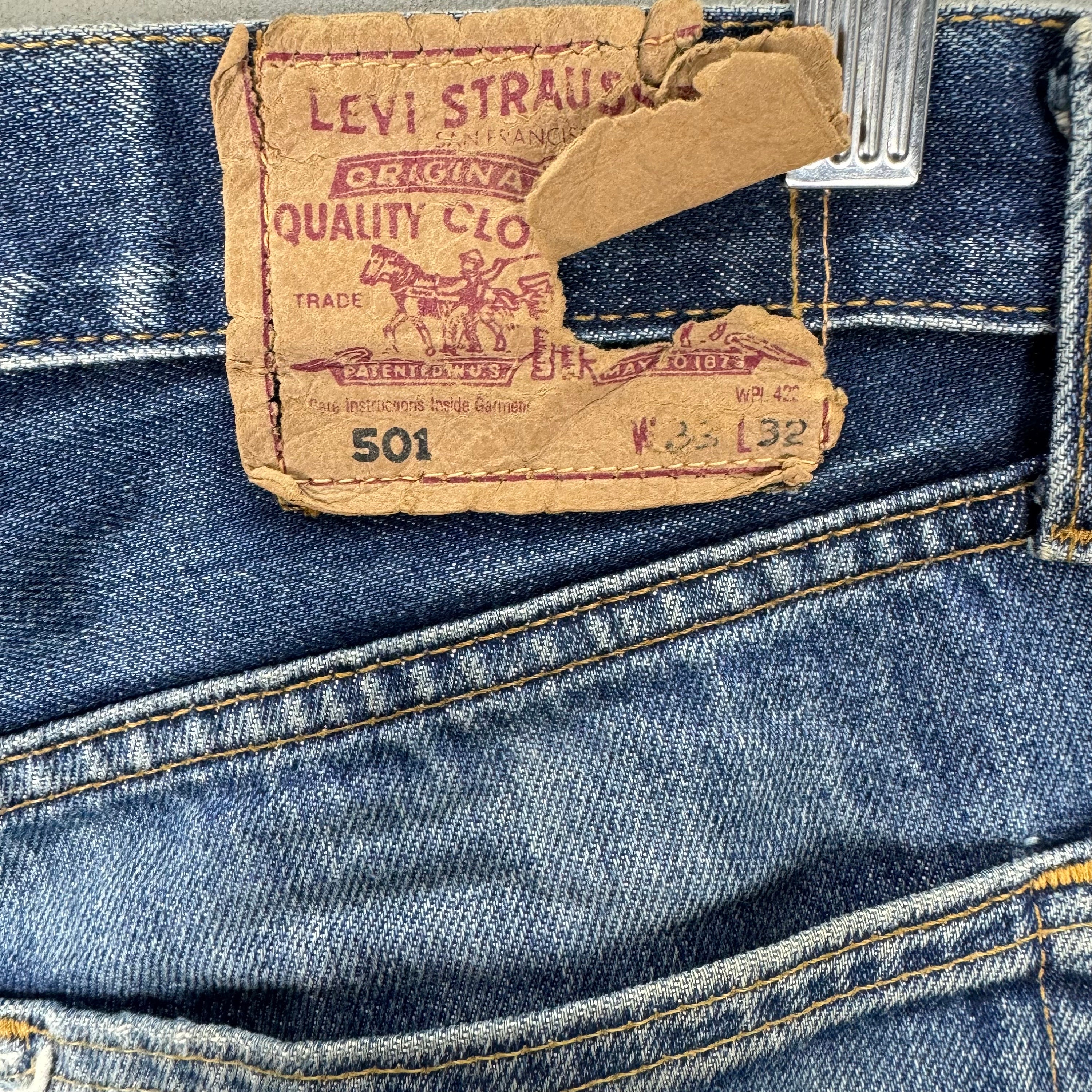 Vintage 90s Levi's 501 Jeans Denim Pants Blue Colour No