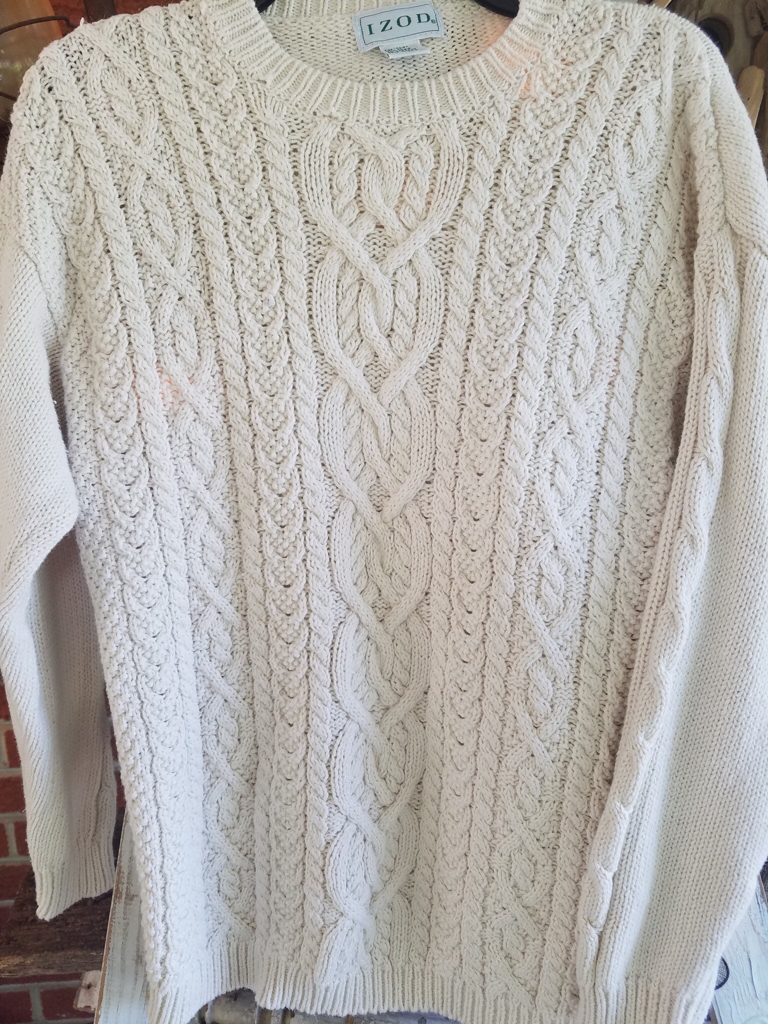 izod white sweater