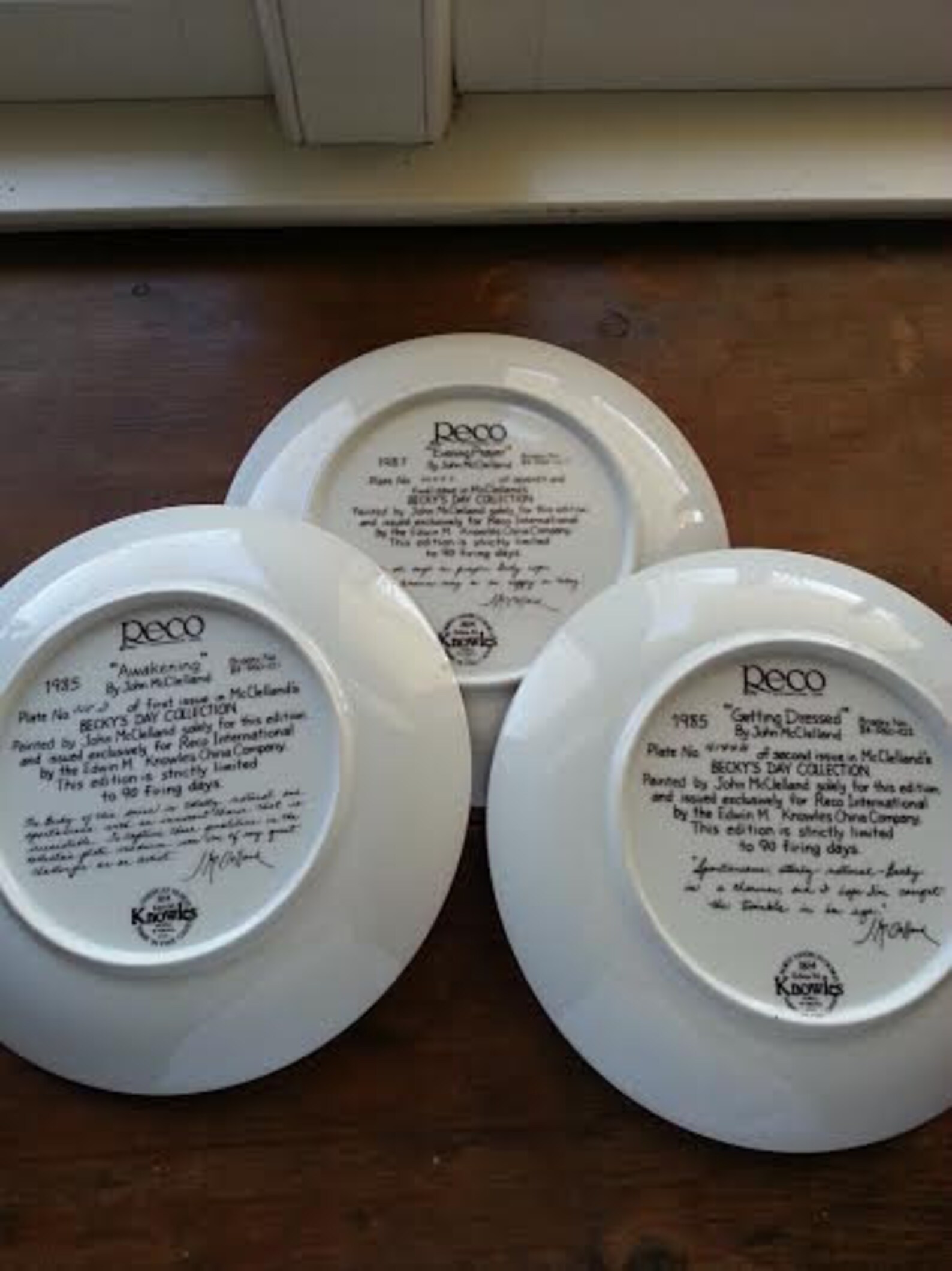 Reco collector plates 1st Issue John Becky's Day Etsy