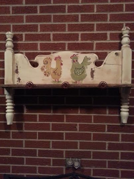 Headboard Shelf Rooster Shelf Rooster Decor Footboard Etsy
