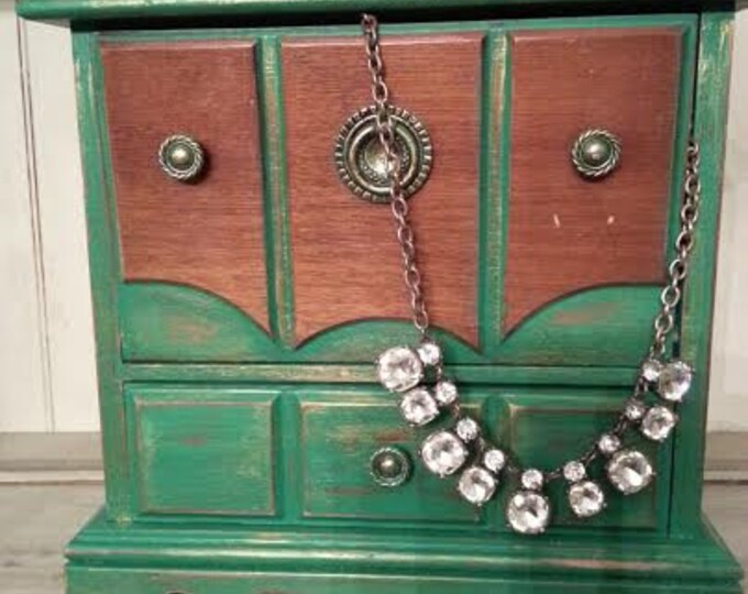 Shabby Chic Jewelry Box Bohemian Jewelry Box Trinket Box Small Jewelry