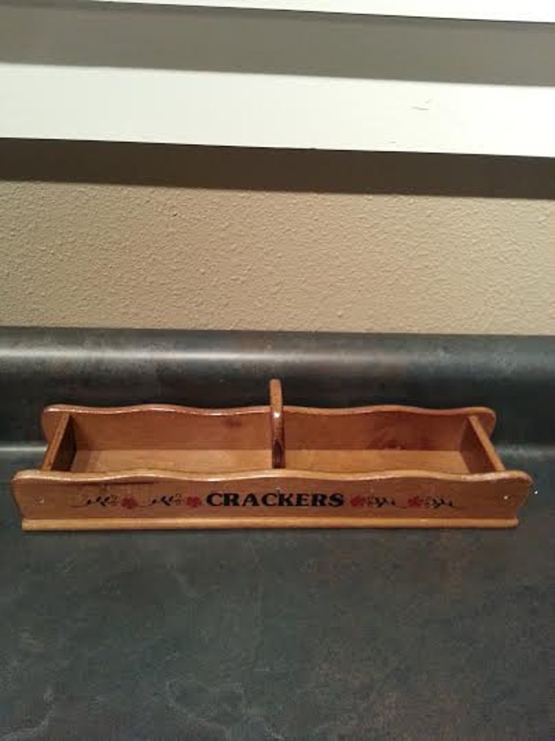 Vintage Cracker Keeper Vintage Cracker Storage Wood Etsy